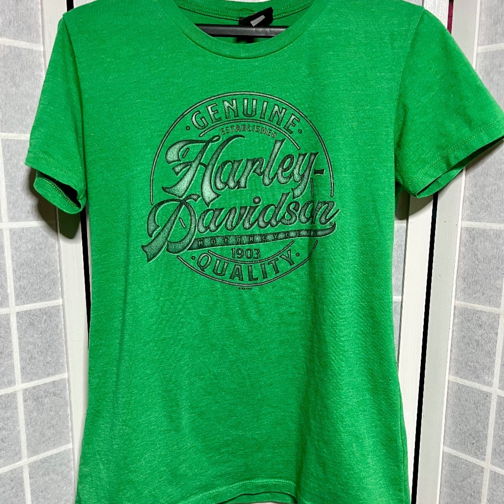 Harley Davidson Green Teeshirt